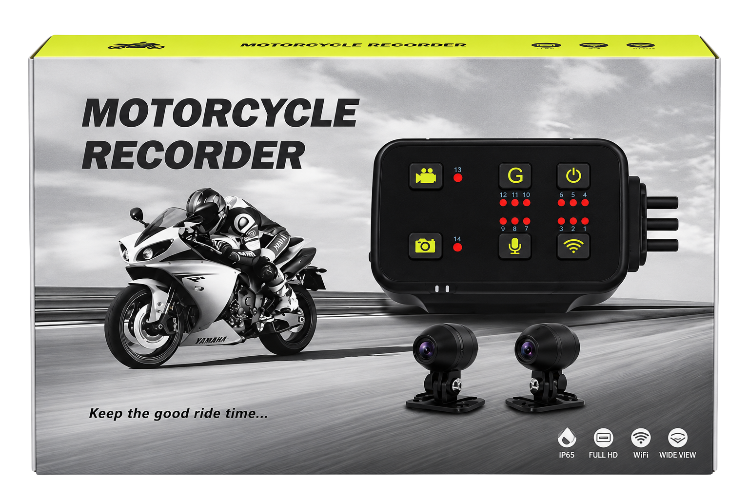 Motorcycle Dash Cam ürün kutusu