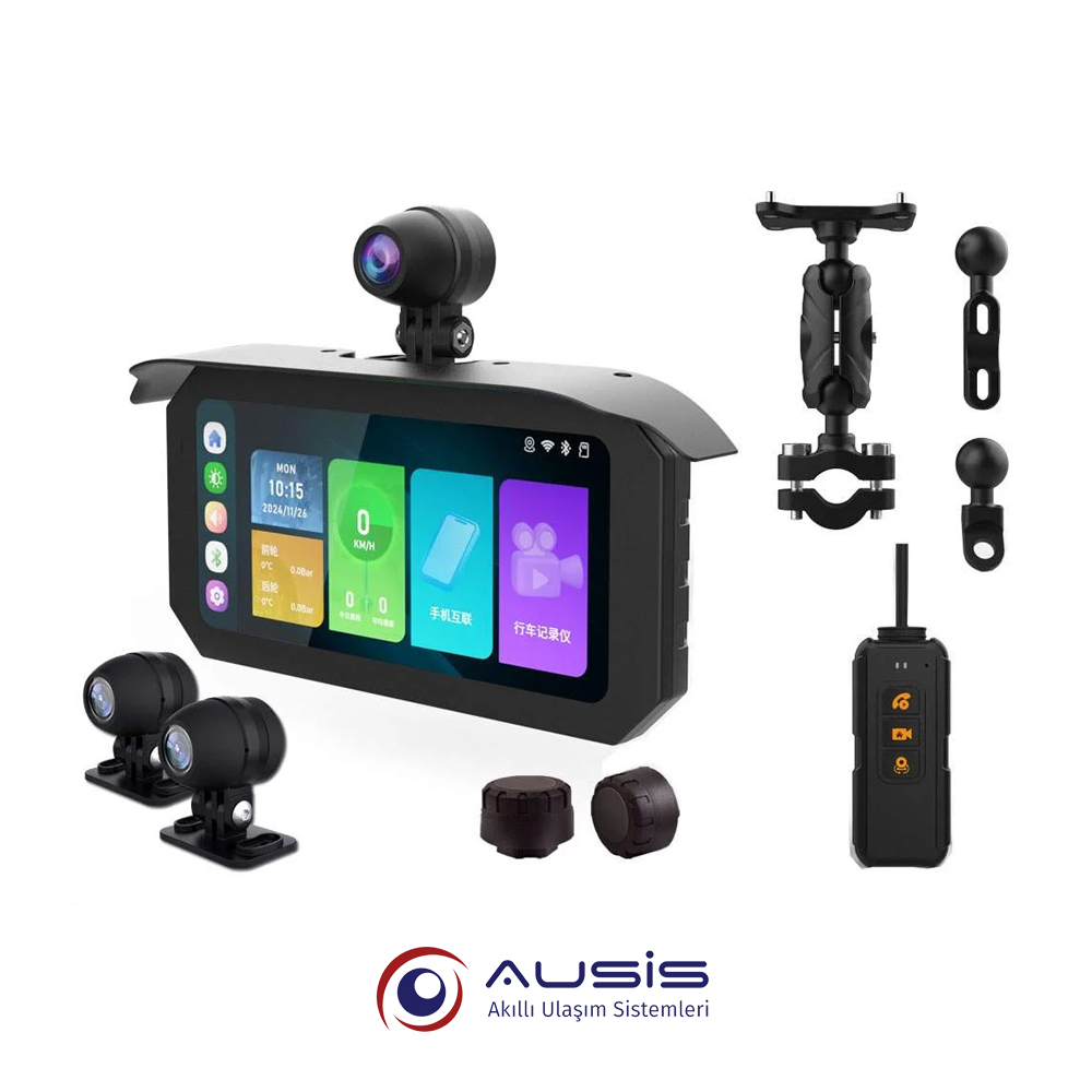 AU92 6.25 İnç Motosiklet Dokunmatik Sürüş Ekranı